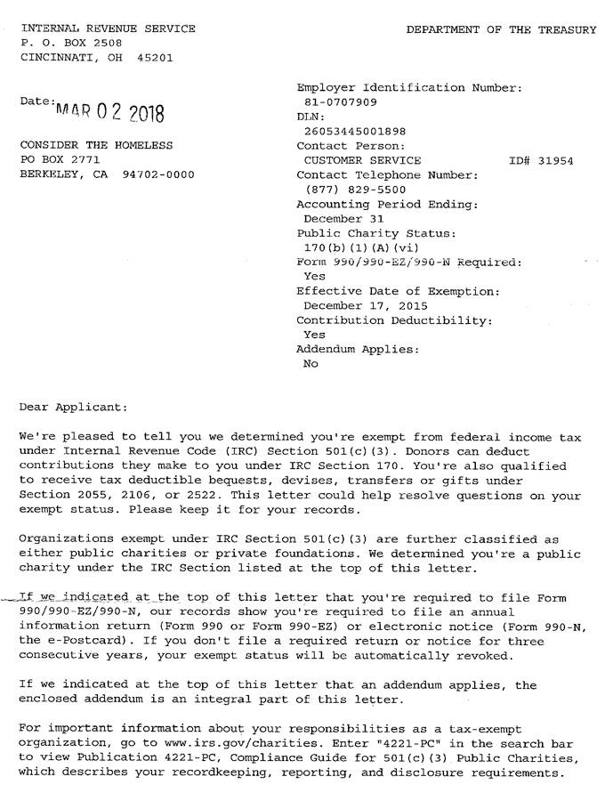 IRS Letter